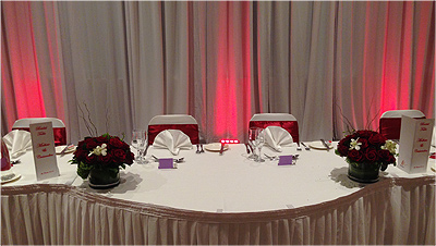 Wedding Lights Mittagong Red Bridal table Wedding room lighting 6555